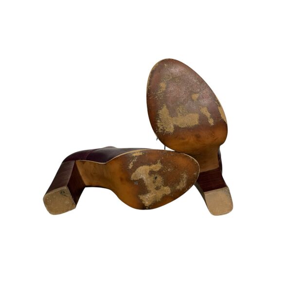 SOLD🚫 Hinge Women’s 8.5 Highland Oxford Pump Burgundy Leather Cap Toe - Picture 10 of 10